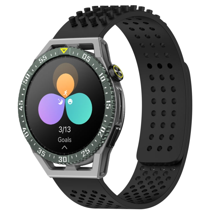 For Huawei Watch GT3 SE 22mm Holes Breathable 3D Dots Silicone Watch Band(Black) - Watch Bands by PMC Jewellery | Online Shopping South Africa | PMC Jewellery