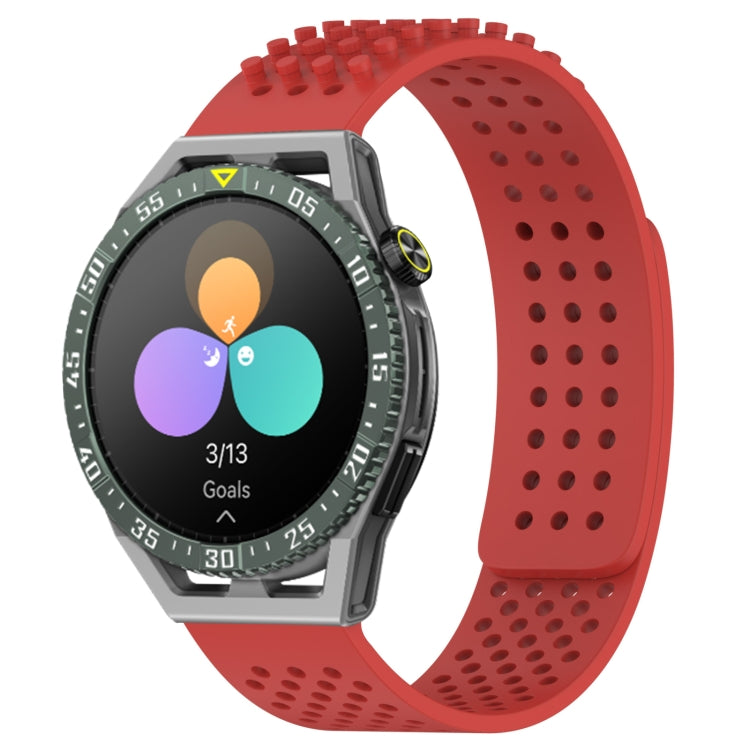 For Huawei Watch GT3 SE 22mm Holes Breathable 3D Dots Silicone Watch Band(Red) - Watch Bands by PMC Jewellery | Online Shopping South Africa | PMC Jewellery