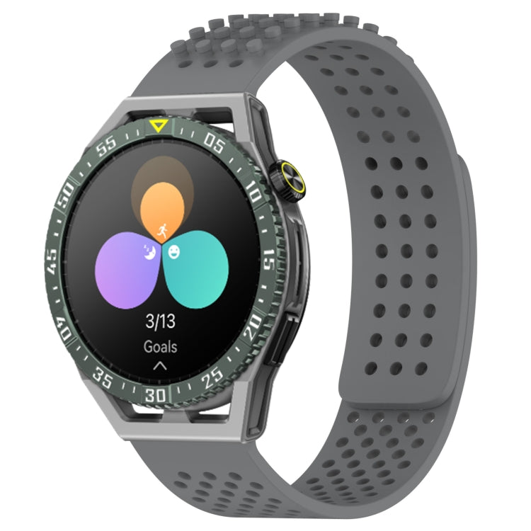 For Huawei Watch GT3 SE 22mm Holes Breathable 3D Dots Silicone Watch Band(Grey) - Watch Bands by PMC Jewellery | Online Shopping South Africa | PMC Jewellery