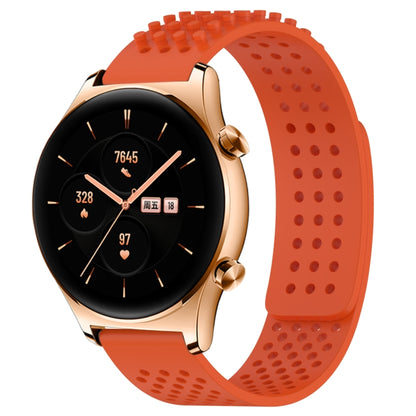 For Honor Watch GS 3 22mm Holes Breathable 3D Dots Silicone Watch Band(Orange) - Watch Bands by PMC Jewellery | Online Shopping South Africa | PMC Jewellery