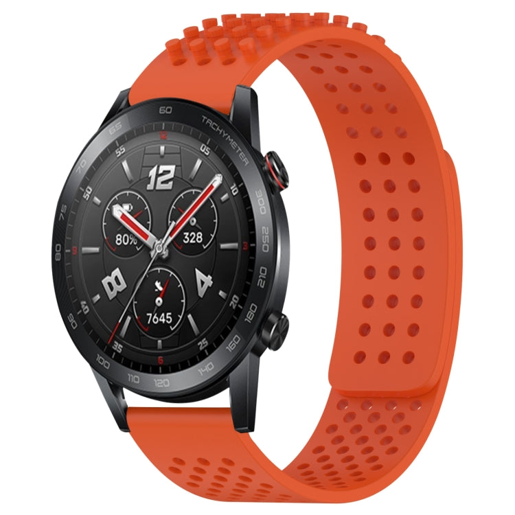 For Honor Watch GS 3i 22mm Holes Breathable 3D Dots Silicone Watch Band(Orange) - Watch Bands by PMC Jewellery | Online Shopping South Africa | PMC Jewellery