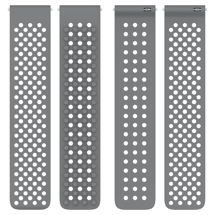 For Huawei GT2 Pro 22mm Holes Breathable 3D Dots Silicone Watch Band(White+Grey) - Watch Bands by PMC Jewellery | Online Shopping South Africa | PMC Jewellery