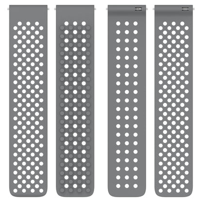 For Huawei GT2 46mm 22mm Holes Breathable 3D Dots Silicone Watch Band(White+Grey) - Watch Bands by PMC Jewellery | Online Shopping South Africa | PMC Jewellery