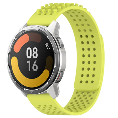 For Xiaomi MI Watch Color 2 22mm Holes Breathable 3D Dots Silicone Watch Band(Lime Green) - Watch Bands by PMC Jewellery | Online Shopping South Africa | PMC Jewellery