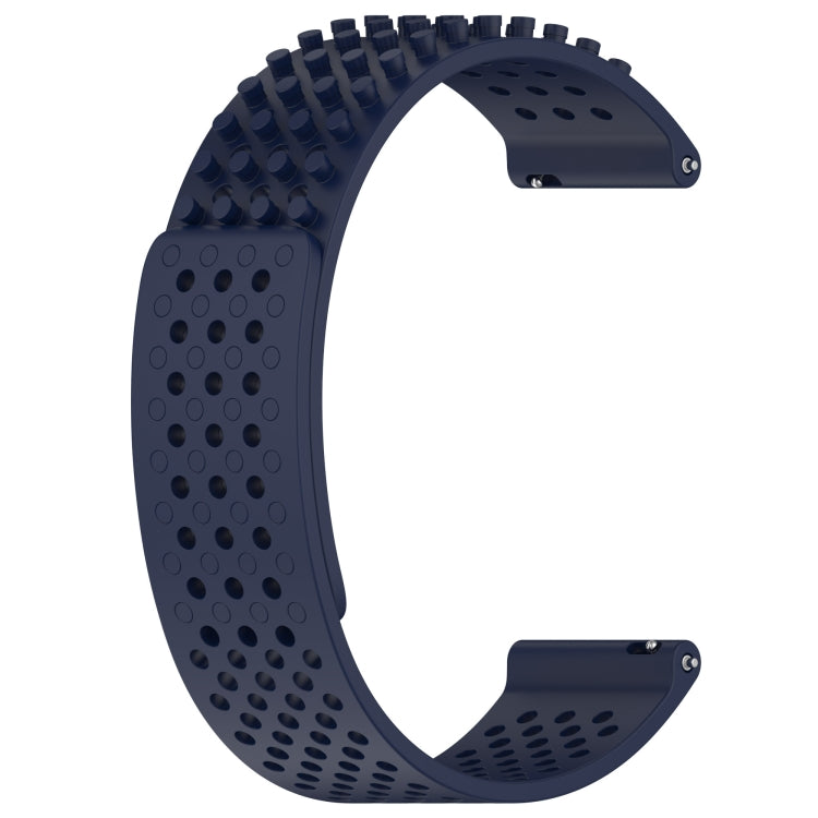 For Amazfit 3 22mm Holes Breathable 3D Dots Silicone Watch Band(Midnight Blue) - Watch Bands by PMC TechLife | Online Shopping South Africa | PMC TechLife