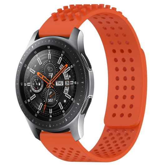 For Samsung Galaxy Watch 46mm 22mm Holes Breathable 3D Dots Silicone Watch Band(Orange) - Watch Bands by PMC Jewellery | Online Shopping South Africa | PMC Jewellery