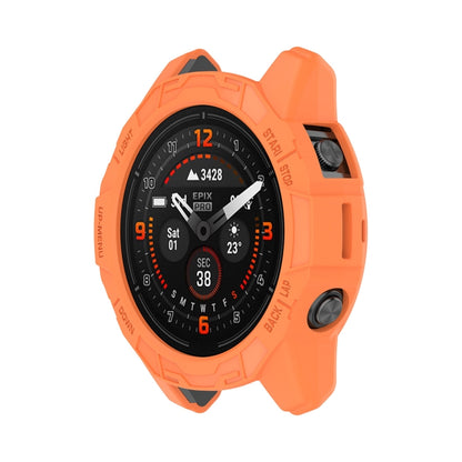 For Garmin Epix Pro 51mm / Fenix 7X / 7X Pro ENKAY Hat-Prince TPU Armor Designed Watch Protective Case(Orange) - Watch Cases by ENKAY | Online Shopping South Africa | PMC Jewellery | Buy Now Pay Later Mobicred