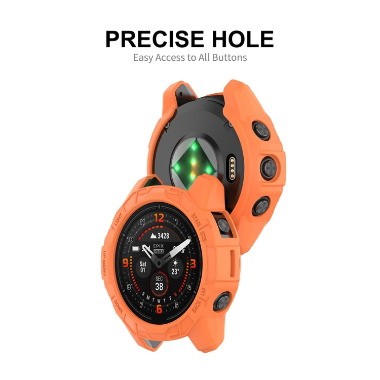 For Garmin Epix Pro 51mm / Fenix 7X / 7X Pro ENKAY Hat-Prince TPU Armor Designed Watch Protective Case(Black) - Watch Cases by ENKAY | Online Shopping South Africa | PMC Jewellery | Buy Now Pay Later Mobicred