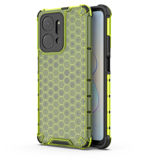 For Honor X7A Shockproof Honeycomb Phone Case(Green) - Honor Cases by PMC Jewellery | Online Shopping South Africa | PMC Jewellery