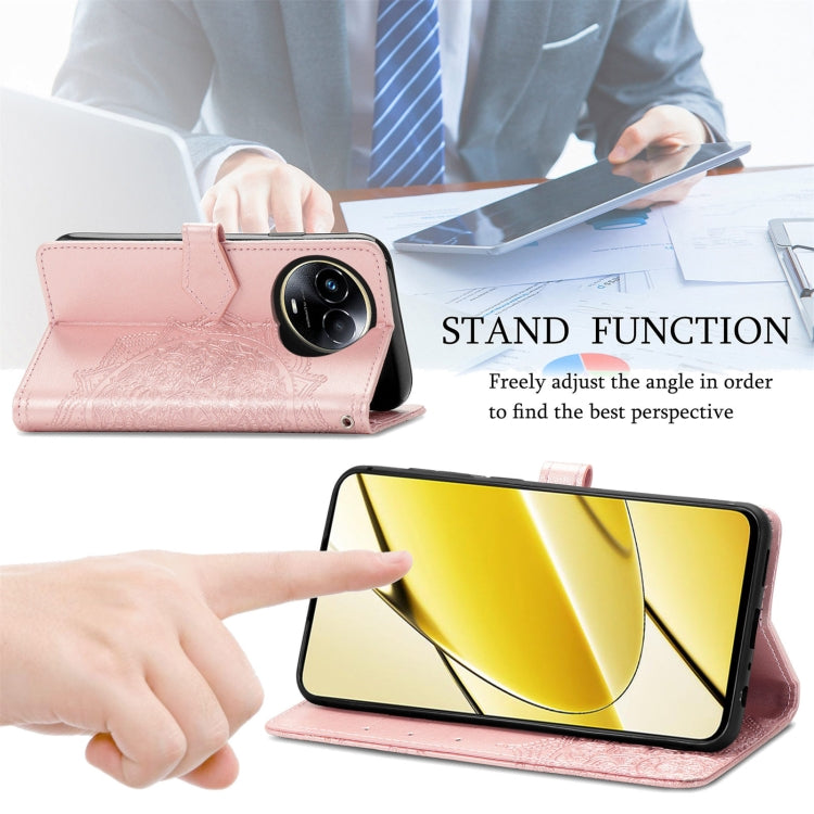 For Realme 11  5G Mandala Flower Embossed Leather Phone Case(Rose Gold) - Realme Cases by PMC TechLife | Online Shopping South Africa | PMC TechLife | Buy Now Pay Later Mobicred