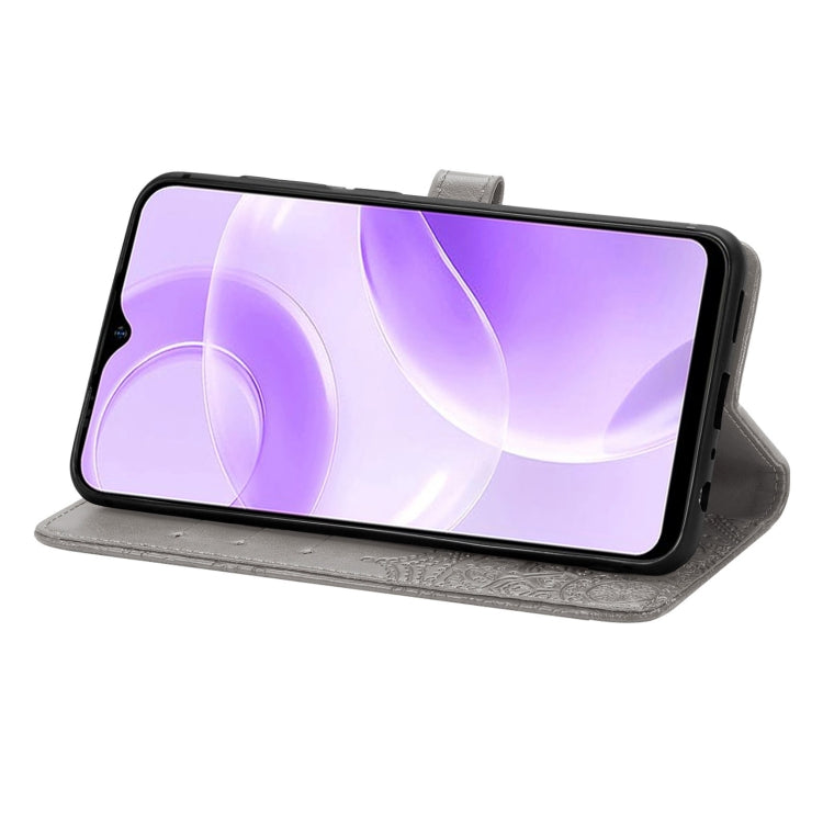 For Ulefone Note 15 Mandala Flower Embossed Leather Phone Case(Gray) - Ulefone Cases by PMC Jewellery | Online Shopping South Africa | PMC Jewellery | Buy Now Pay Later Mobicred