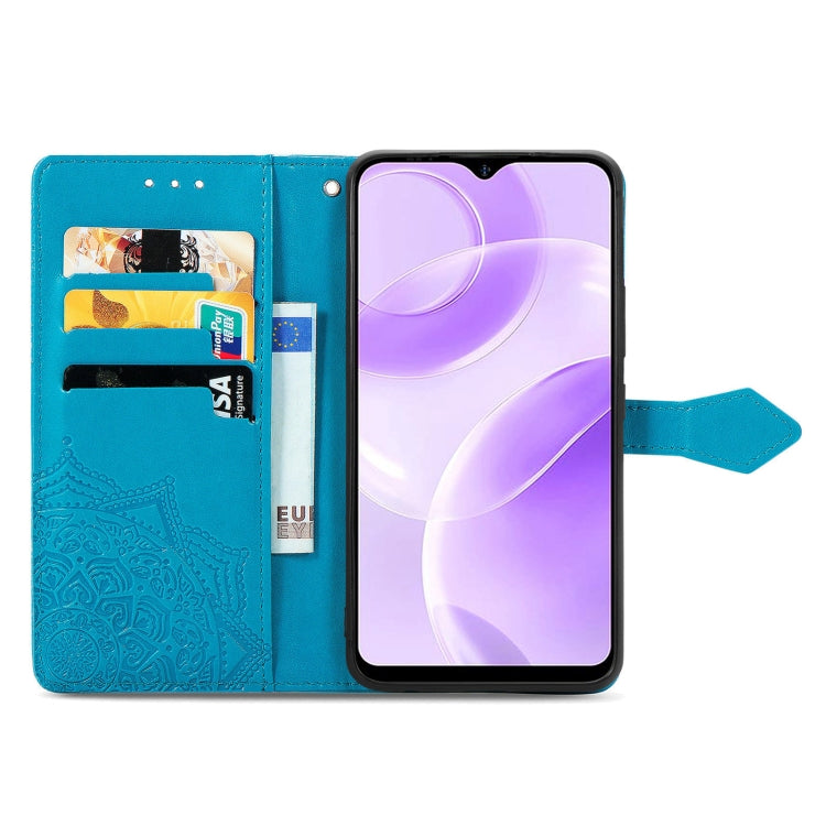 For Ulefone Note 15 Mandala Flower Embossed Leather Phone Case(Blue) - Ulefone Cases by PMC Jewellery | Online Shopping South Africa | PMC Jewellery | Buy Now Pay Later Mobicred