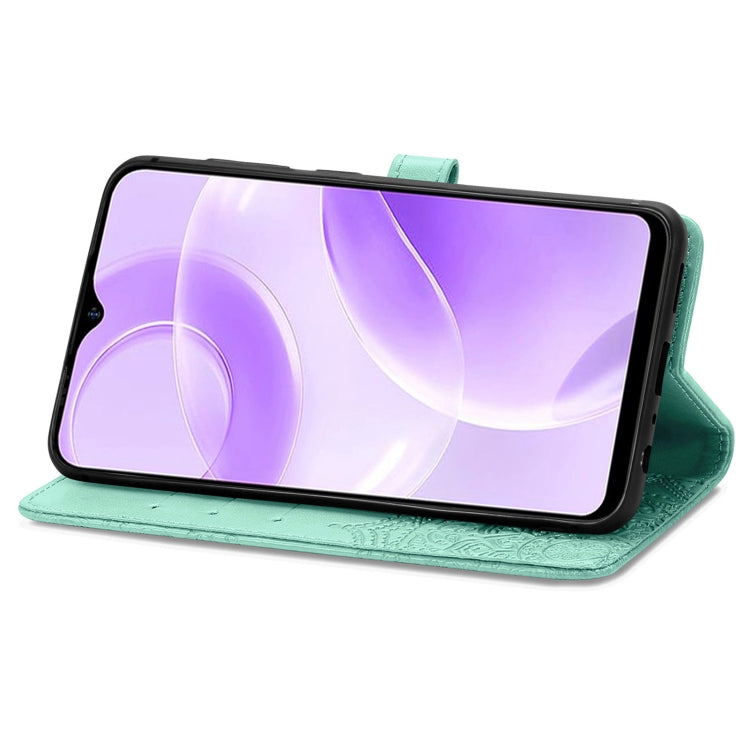 For Ulefone Note 15 Mandala Flower Embossed Leather Phone Case(Green) - Ulefone Cases by PMC Jewellery | Online Shopping South Africa | PMC Jewellery | Buy Now Pay Later Mobicred