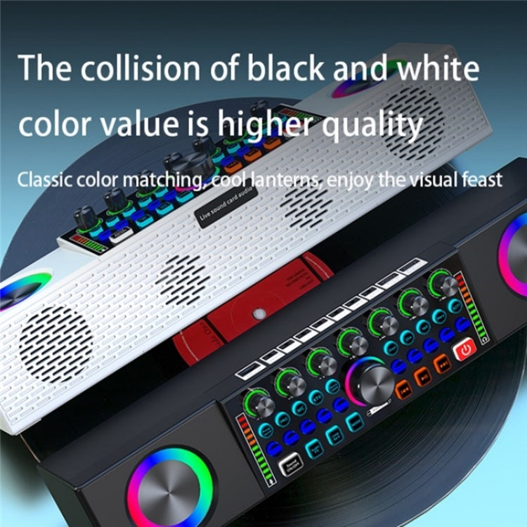 SY8 Live Sound Card All-in-one Machine Speaker Stereo Subwoofer With Mic(White) - Live Sound Effects Processors by PMC Jewellery | Online Shopping South Africa | PMC Jewellery | Buy Now Pay Later Mobicred