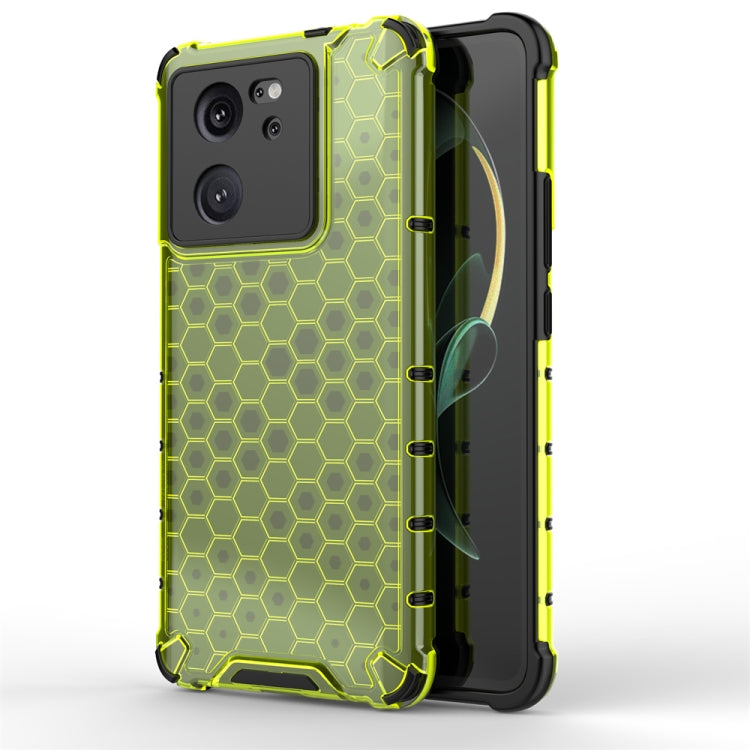 For Xiaomi 13T Pro Shockproof Honeycomb Phone Case(Green) - Xiaomi Cases by PMC Jewellery | Online Shopping South Africa | PMC Jewellery | Buy Now Pay Later Mobicred