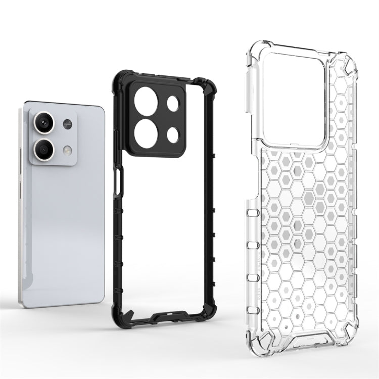 For Redmi Note 13 Shockproof Honeycomb Phone Case(Red) - Xiaomi Cases by PMC TechLife | Online Shopping South Africa | PMC TechLife | Buy Now Pay Later Mobicred