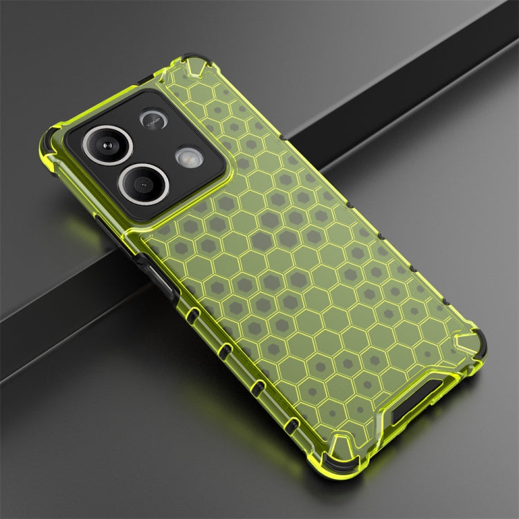 For Redmi Note 13 Shockproof Honeycomb Phone Case(Green) - Note 13 Cases by PMC Jewellery | Online Shopping South Africa | PMC Jewellery | Buy Now Pay Later Mobicred