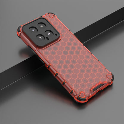 For Xiaomi 14 Shockproof Honeycomb Phone Case(Red) - 14 Cases by PMC Jewellery | Online Shopping South Africa | PMC Jewellery | Buy Now Pay Later Mobicred