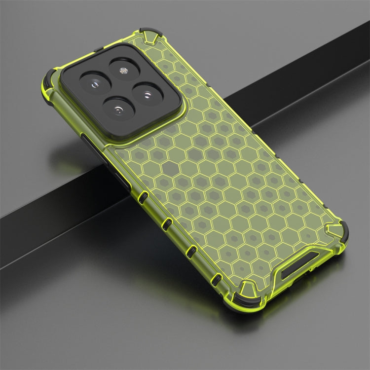 For Xiaomi 14 Pro Shockproof Honeycomb Phone Case(Green) - 14 Pro Cases by PMC Jewellery | Online Shopping South Africa | PMC Jewellery