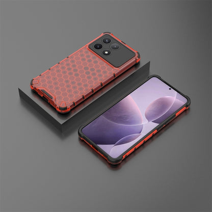 For Redmi K70 Shockproof Honeycomb Phone Case(Red) - Xiaomi Cases by PMC Jewellery | Online Shopping South Africa | PMC Jewellery