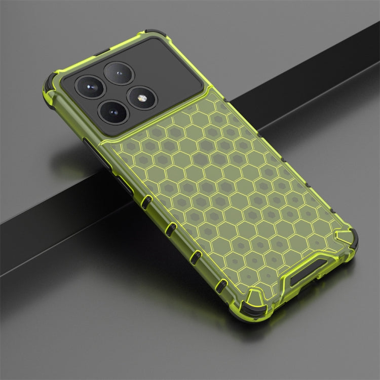 For Redmi K70 Pro Shockproof Honeycomb Phone Case(Green) - K70 Pro Cases by PMC Jewellery | Online Shopping South Africa | PMC Jewellery | Buy Now Pay Later Mobicred