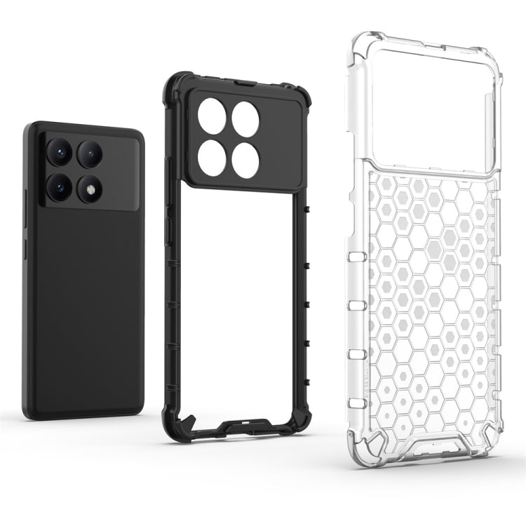 For Redmi K70E Shockproof Honeycomb Phone Case(Blue) - K70E Cases by PMC TechLife | Online Shopping South Africa | PMC TechLife
