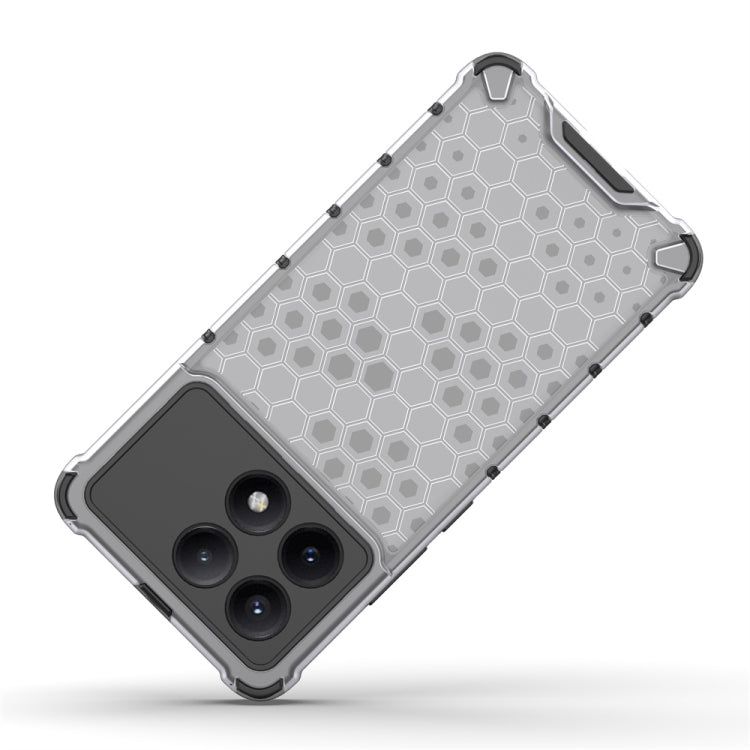For Redmi K70E Shockproof Honeycomb Phone Case(Blue) - K70E Cases by PMC TechLife | Online Shopping South Africa | PMC TechLife