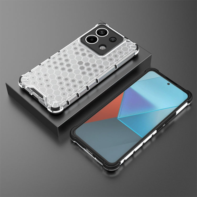 For Xiaomi Poco X6 Shockproof Honeycomb Phone Case(White) - Xiaomi Cases by PMC TechLife | Online Shopping South Africa | PMC TechLife | Buy Now Pay Later Mobicred