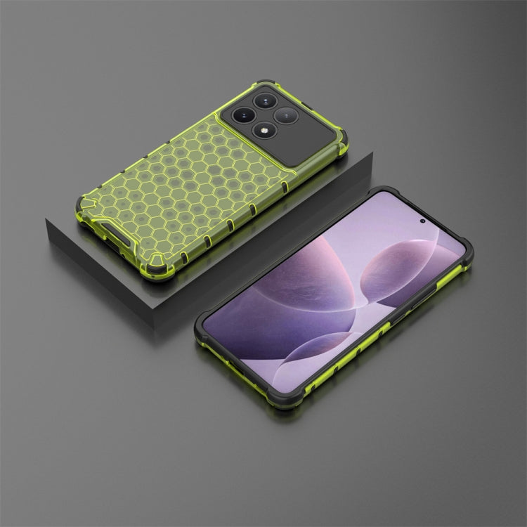 For Xiaomi Poco X6 Pro Shockproof Honeycomb Phone Case(Green) - Xiaomi Cases by PMC Jewellery | Online Shopping South Africa | PMC Jewellery | Buy Now Pay Later Mobicred