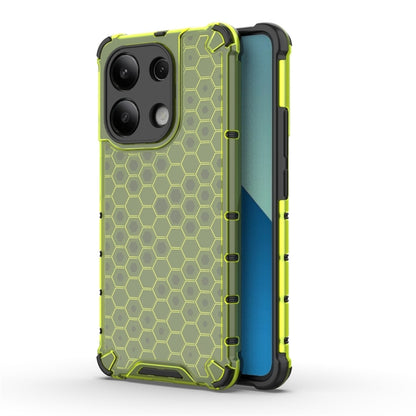 For Redmi Note 13 4G Global Shockproof Honeycomb Phone Case(Green) - Xiaomi Cases by PMC Jewellery | Online Shopping South Africa | PMC Jewellery | Buy Now Pay Later Mobicred