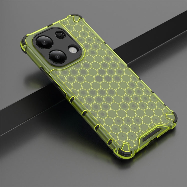 For Redmi Note 13 4G Global Shockproof Honeycomb Phone Case(Green) - Xiaomi Cases by PMC Jewellery | Online Shopping South Africa | PMC Jewellery | Buy Now Pay Later Mobicred