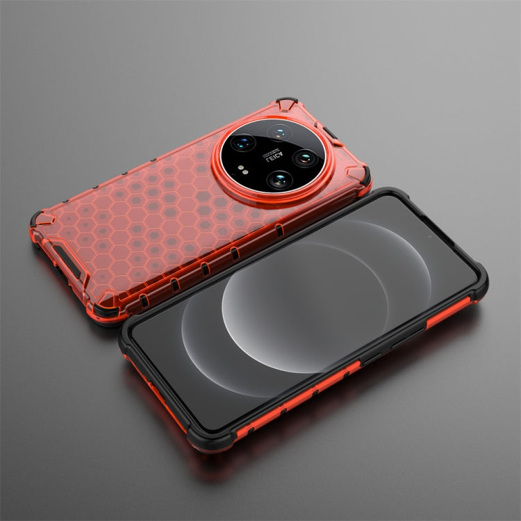 For Xiaomi 14 Ultra Shockproof Honeycomb Phone Case(Red) - 14 Ultra Cases by PMC Jewellery | Online Shopping South Africa | PMC Jewellery | Buy Now Pay Later Mobicred