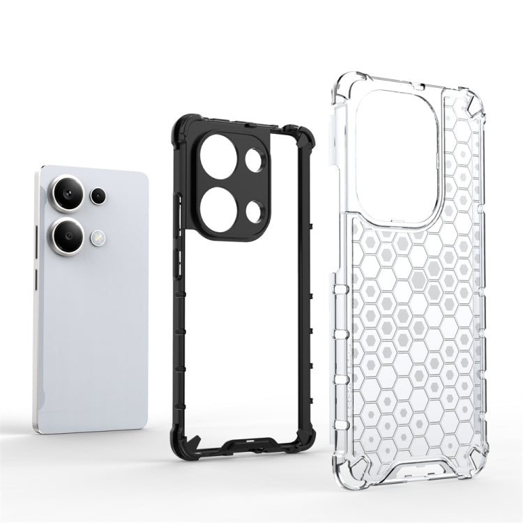 For Redmi Note 13 Pro 4G Shockproof Honeycomb Phone Case(Red) - Note 13 Pro Cases by PMC TechLife | Online Shopping South Africa | PMC TechLife | Buy Now Pay Later Mobicred