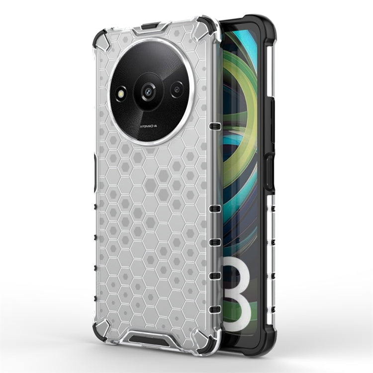 For Xiaomi Redmi A3 Shockproof Honeycomb Phone Case(White) - Xiaomi Cases by PMC TechLife | Online Shopping South Africa | PMC TechLife | Buy Now Pay Later Mobicred