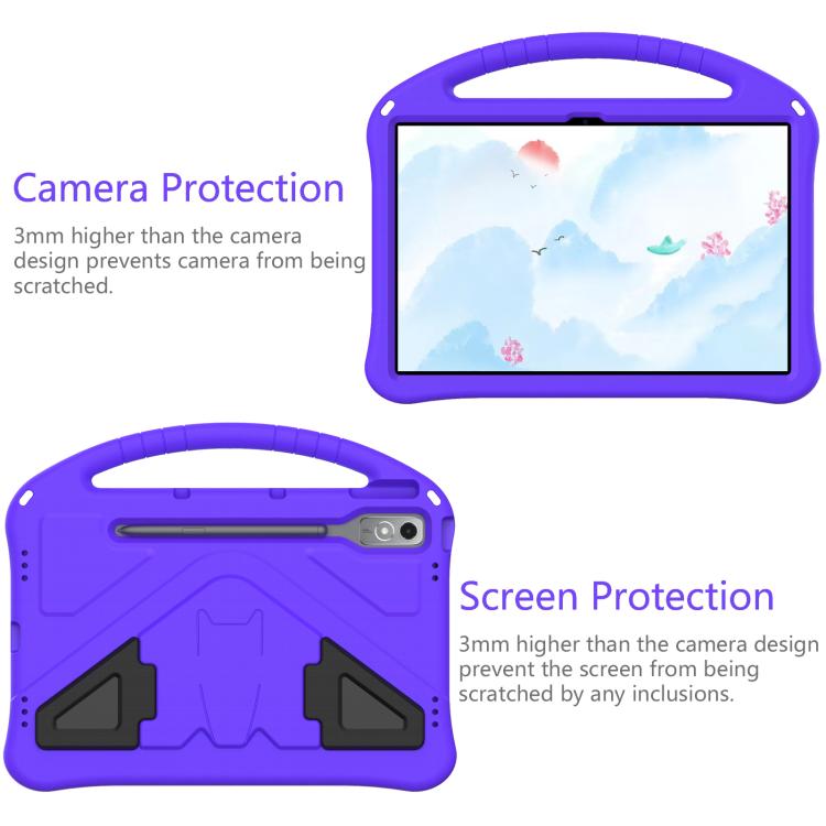 For Lenovo Xiaoxin Pad Pro 12.7 2025 EVA Shockproof Tablet Case with Holder(Purple) - Lenovo by PMC TechLife | Online Shopping South Africa | PMC TechLife | Buy Now Pay Later Mobicred