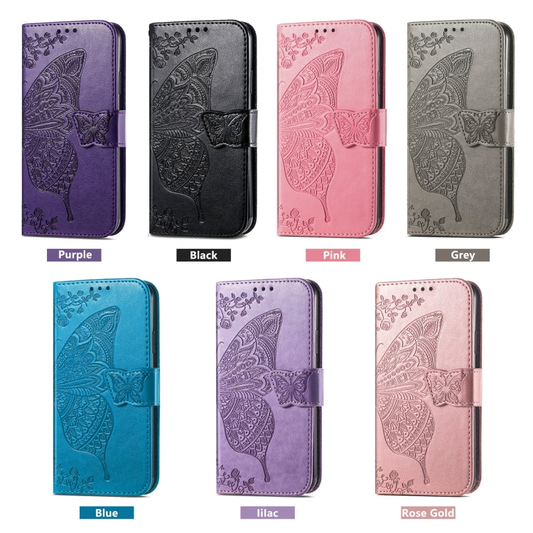 For Ulefone Note 15 Butterfly Love Flower Embossed Leather Phone Case(Blue) - Ulefone Cases by PMC Jewellery | Online Shopping South Africa | PMC Jewellery | Buy Now Pay Later Mobicred