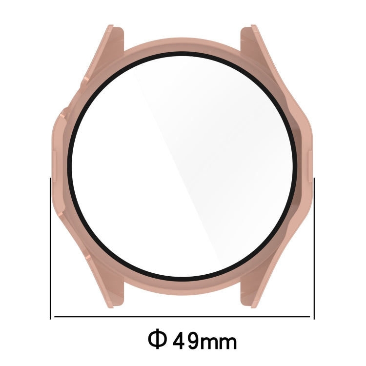 For Huawei Watch GT 4 46mm PC + Tempered Film Integrated Watch Protective Case(Pink) - Watch Cases by PMC Jewellery | Online Shopping South Africa | PMC Jewellery | Buy Now Pay Later Mobicred