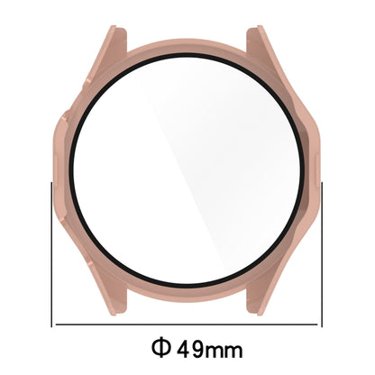 For Huawei Watch GT 4 46mm PC + Tempered Film Integrated Watch Protective Case(Pink) - Watch Cases by PMC Jewellery | Online Shopping South Africa | PMC Jewellery | Buy Now Pay Later Mobicred