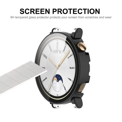 For Huawei Watch GT 4 41mm ENKAY Hat-Prince Full Coverage PC + Tempered Film Integrated Watch Protective Case(Transparent) - Watch Cases by ENKAY | Online Shopping South Africa | PMC Jewellery | Buy Now Pay Later Mobicred