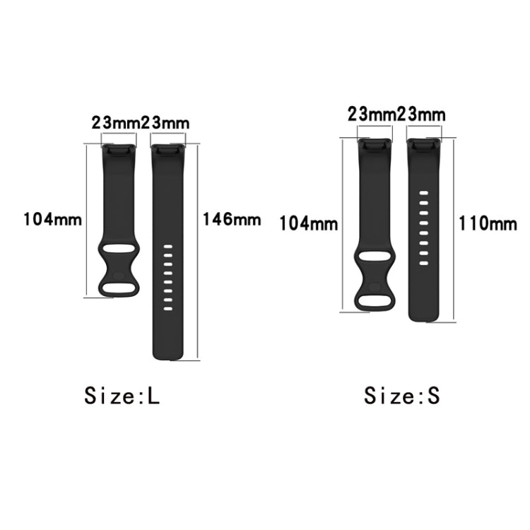 For Fitbit Charge 6 Solid Color Butterfly Buckle Silicone Watch Band, Size:S Size(Gray) - Watch Bands by PMC TechLife | Online Shopping South Africa | PMC TechLife | Buy Now Pay Later Mobicred