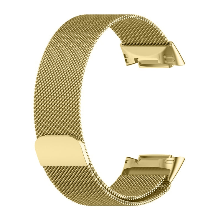 For Fitbit Charge 6 Milan Magnetic Metal Steel Mesh Watch Band(Gold) - Watch Bands by PMC Jewellery | Online Shopping South Africa | PMC Jewellery | Buy Now Pay Later Mobicred