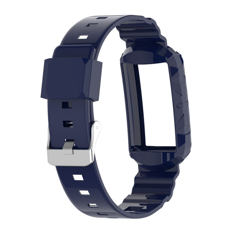 For Fitbit Charge 6 / 5 / 4 / 3 Armor Integrated TPU Watch Band(Navy Blue) - Watch Bands by PMC Jewellery | Online Shopping South Africa | PMC Jewellery | Buy Now Pay Later Mobicred