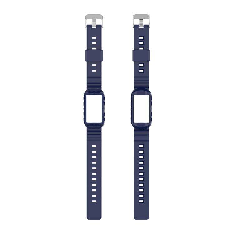 For Fitbit Charge 6 / 5 / 4 / 3 Armor Integrated TPU Watch Band(Navy Blue) - Watch Bands by PMC Jewellery | Online Shopping South Africa | PMC Jewellery | Buy Now Pay Later Mobicred