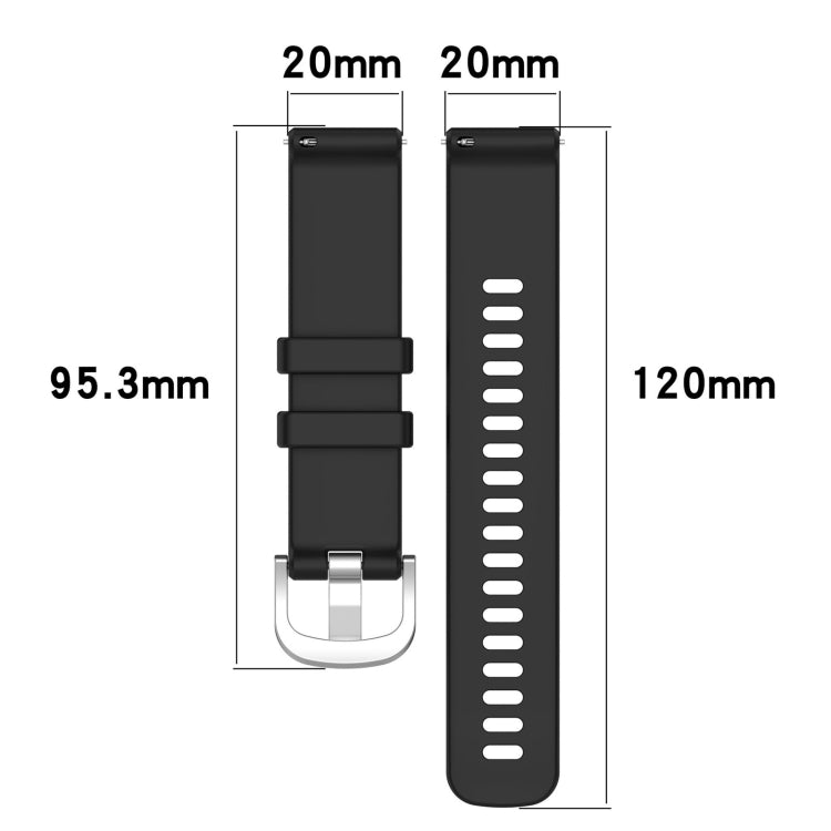 For Garmin Active5 Liquid Glossy Silver Buckle Silicone Watch Band(White) - free shipping - PMC TechLife - Order now!