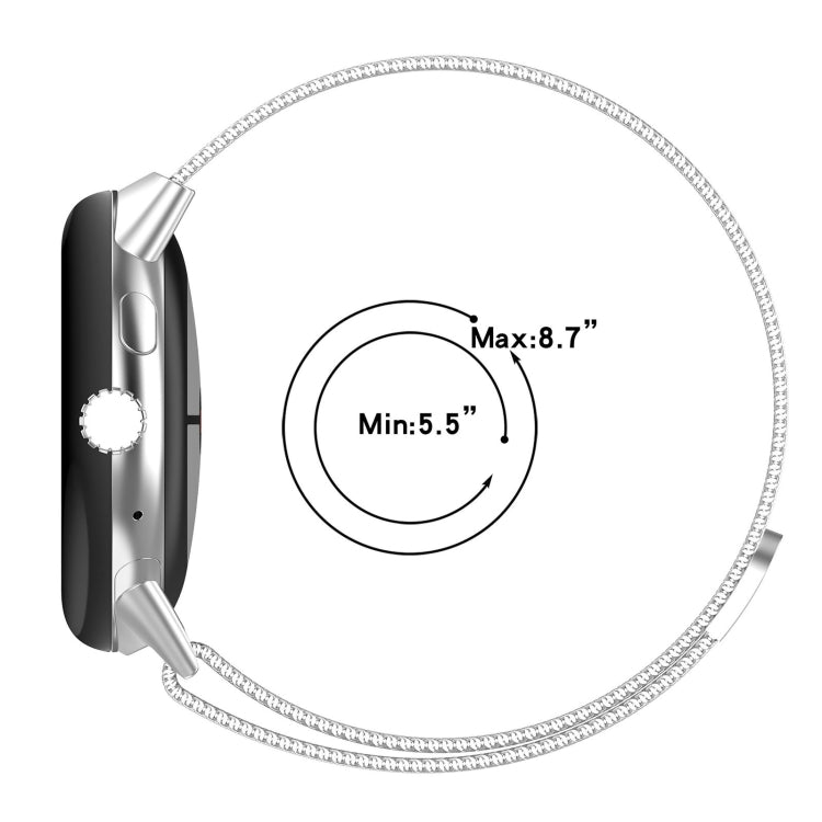 For Google Pixel Watch 2 Milan Magnetic Steel Mesh Watch Band(Champagne) - Watch Cases by PMC TechLife | Online Shopping South Africa | PMC TechLife | Buy Now Pay Later Mobicred