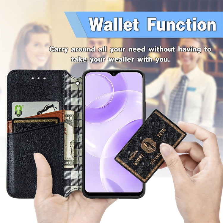 For Ulefone Note 15 Cubic Grid Pressed Magnetic Leather Phone Case(Blue) - Ulefone Cases by PMC Jewellery | Online Shopping South Africa | PMC Jewellery | Buy Now Pay Later Mobicred