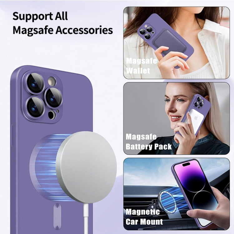 For iPhone 16 ENKAY MagSafe Matte TPU Phone Case with Lens Film(Blue) - iPhone 16 Cases by ENKAY | Online Shopping South Africa | PMC Jewellery | Buy Now Pay Later Mobicred