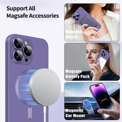 For iPhone 15 Plus ENKAY MagSafe Matte TPU Phone Case with Lens Film(Purple) - iPhone 15 Plus Cases by ENKAY | Online Shopping South Africa | PMC Jewellery