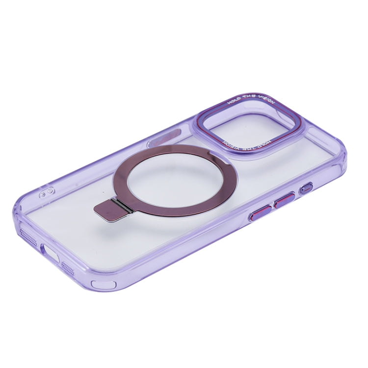 For iPhone 13 Starlink Stand Clear Magsafe Phone Case(Purple) - iPhone 13 Cases by PMC Jewellery | Online Shopping South Africa | PMC Jewellery