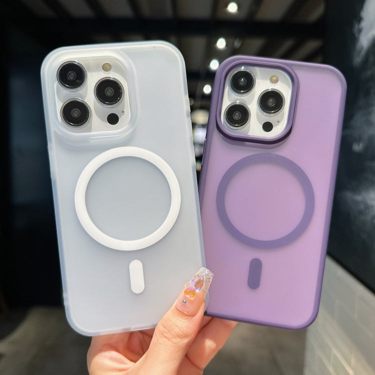 For iPhone 16 Plus Transparent TPU Hybrid PC Magsafe Phone Case(Blue) - iPhone 16 Plus Cases by PMC TechLife | Online Shopping South Africa | PMC TechLife | Buy Now Pay Later Mobicred